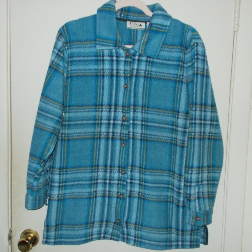 All Points Plaid Shacket Multi Color Size Large - image 1